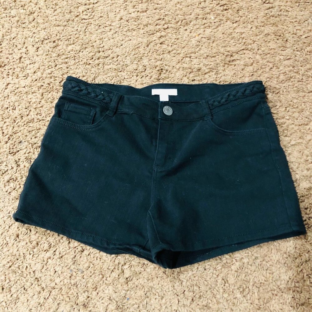 New York‎ & Company Women's Shorts Denim Size 6 Stretch Black 31 X 3.5 in